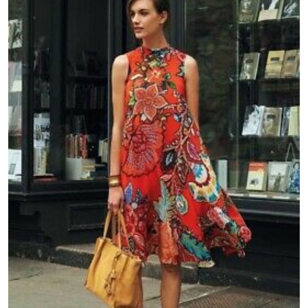 ANTHROPOLOGIE / MAEVE Silk Swing Dress